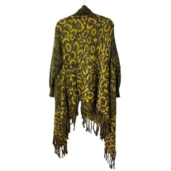 Ashley Stewart Open Waterfall Fringe Cardigan Sweater Sz 14/16 - Picture 4 of 11